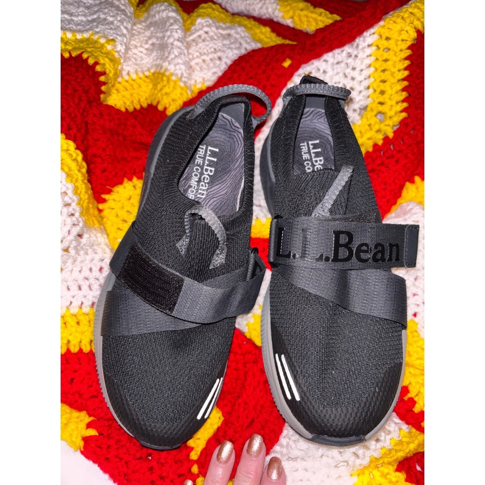 Ll Bean True Comfort Knit Sneakers - Gray Running Shoes - Active Athletic